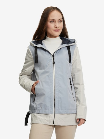 Amber & June Between-Season Jacket in Silver: front