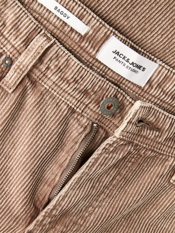 JACK & JONES Baggy Broek 'JPSTAlex Original' in Bruin