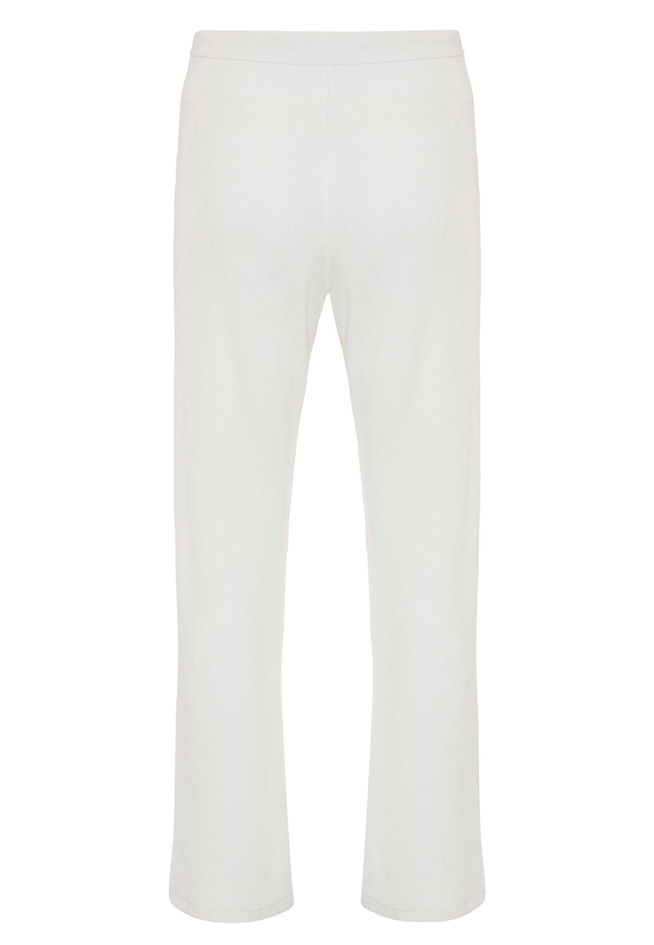 CIPO & BAXX Bootcut Stoffhose in Weiß