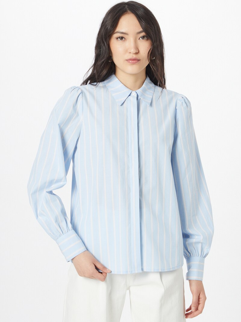 Women Clothing b.young Blouses Light Blue