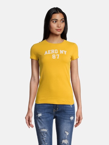 T-shirt 'NY 87' AÉROPOSTALE en jaune : devant