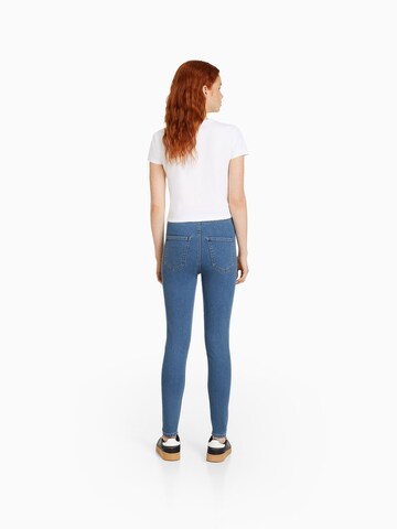 Bershka Skinny Jegginsy w kolorze niebieski