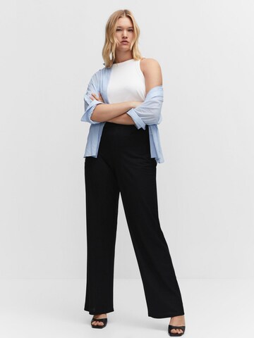 MANGO Wide leg Byxa 'DIEGO' i svart