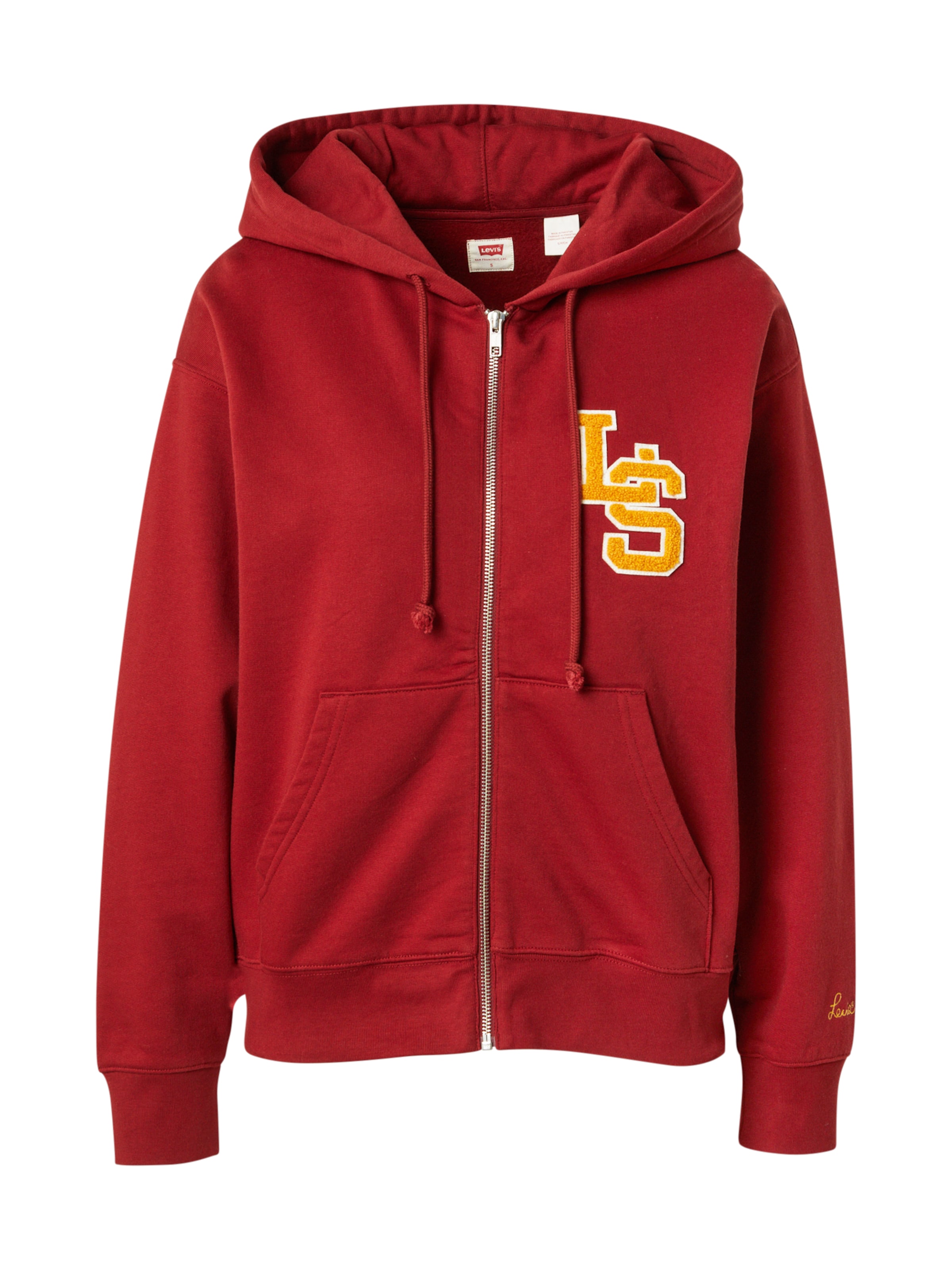 LEVI'S ® Sweat jacket 'Heritage' in Red: front