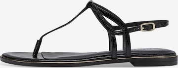 TAMARIS T-Bar Sandals in Black