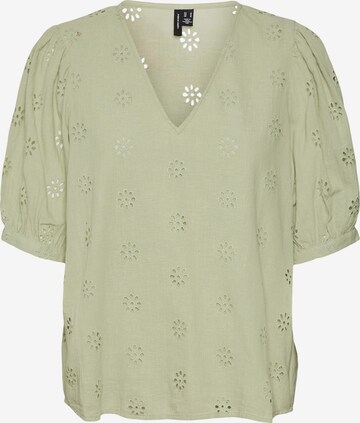 VERO MODA Blouse 'MAJA' in Groen: voorkant