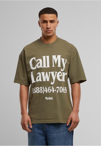 MARKET T-Shirt 'Call My Lawyer' in Grün