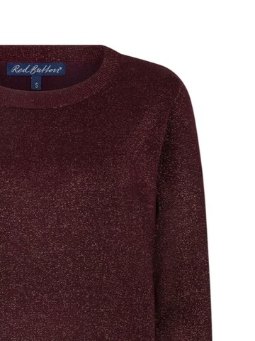 Red Button Knitted top 'RB sweet sparkle burgundy' in Red