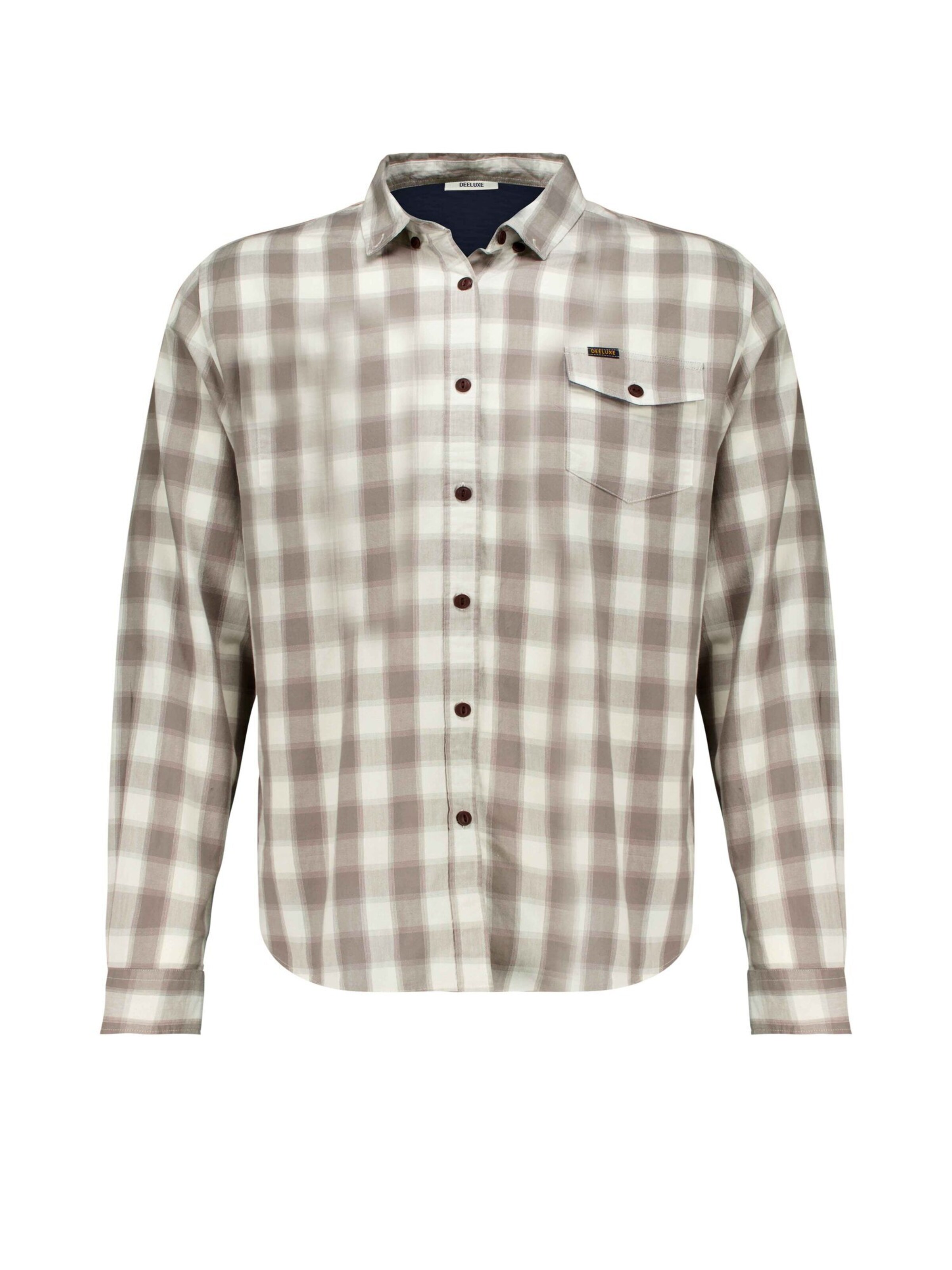 Coupe regular Chemise 'Pieter' Deeluxe en gris : devant