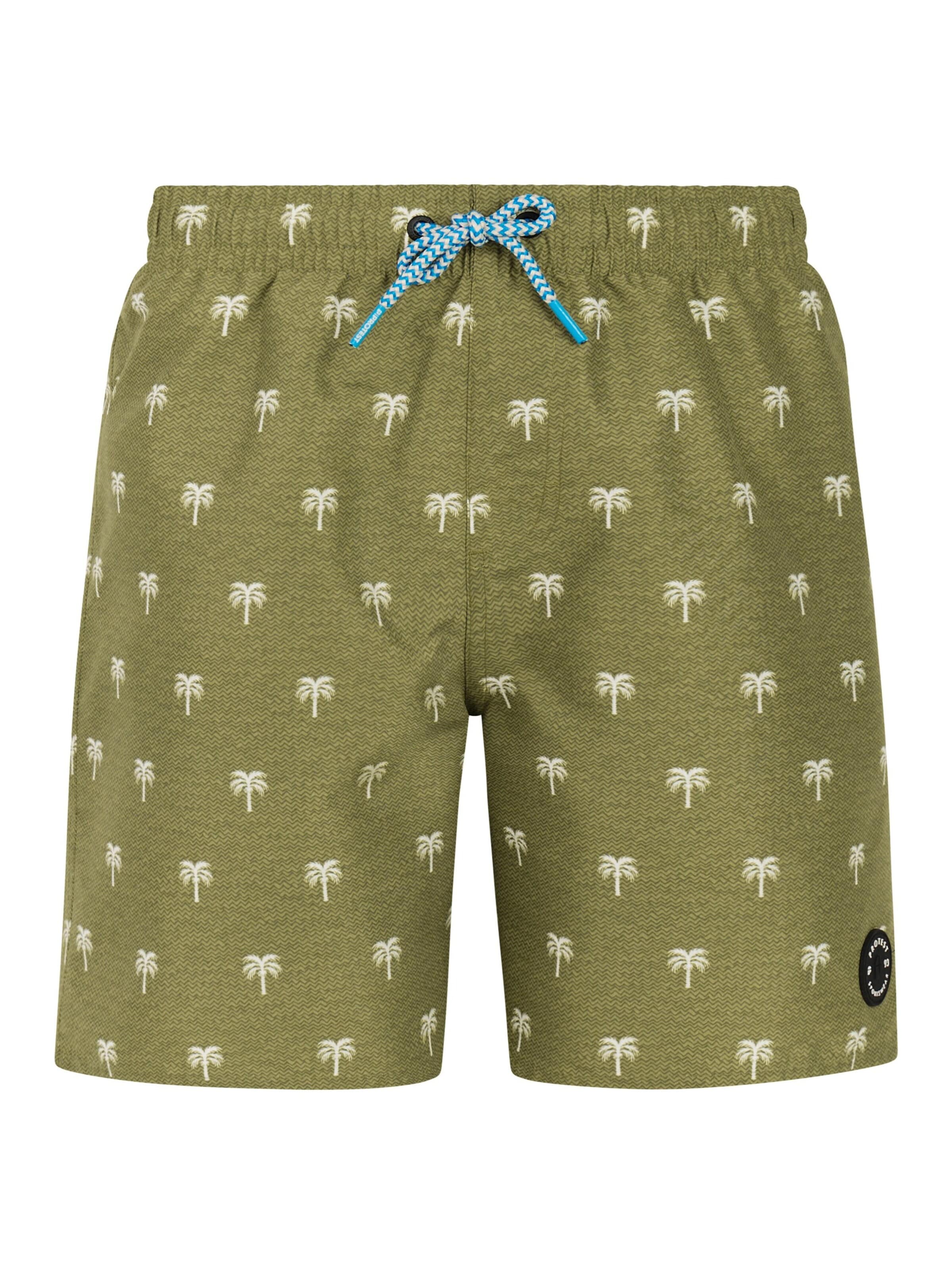 PROTEST Badeshorts 'PRTCalvin JR'‌‌‌‌‌‌ in Grün: Vorderseite