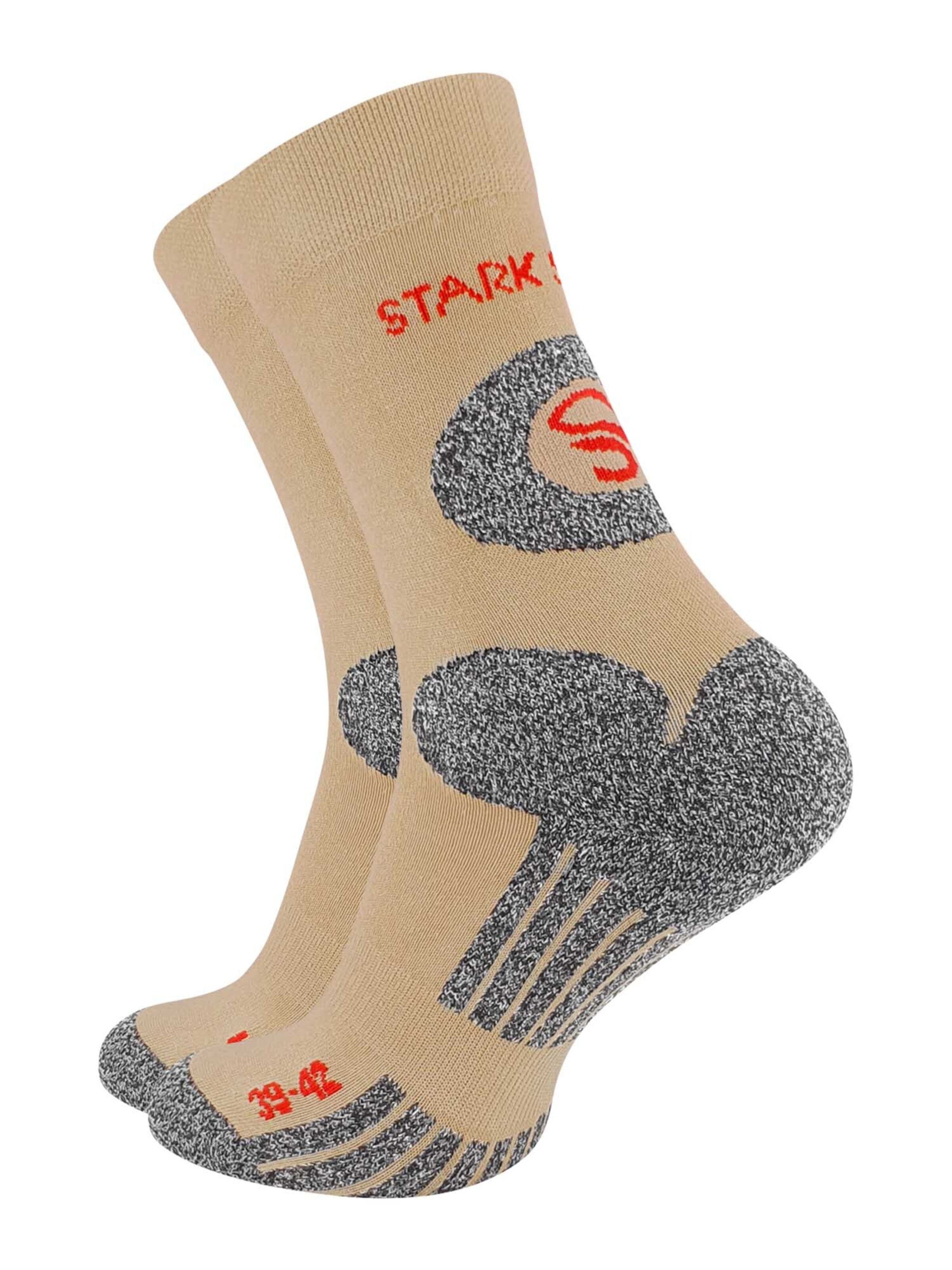 Stark Soul Socks in Beige: front