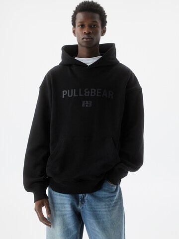 Pull&Bear Суичър в черно: отпред