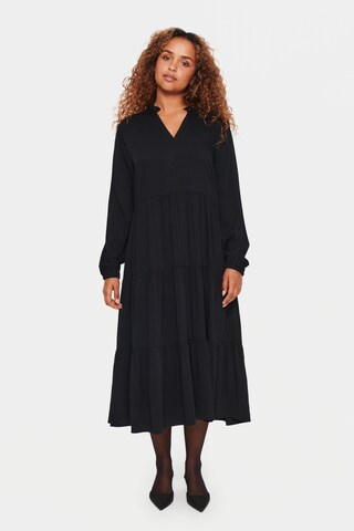 SAINT TROPEZ Shirt Dress 'Edina' in Black: front