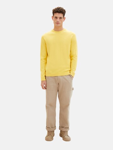 TOM TAILOR Sweater in Yellow