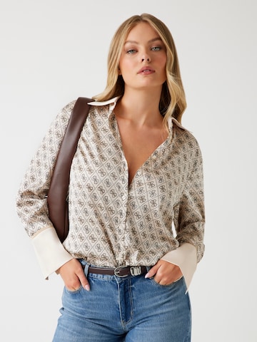 GUESS - Blusa 'ALEXANDRA' en beige: frente