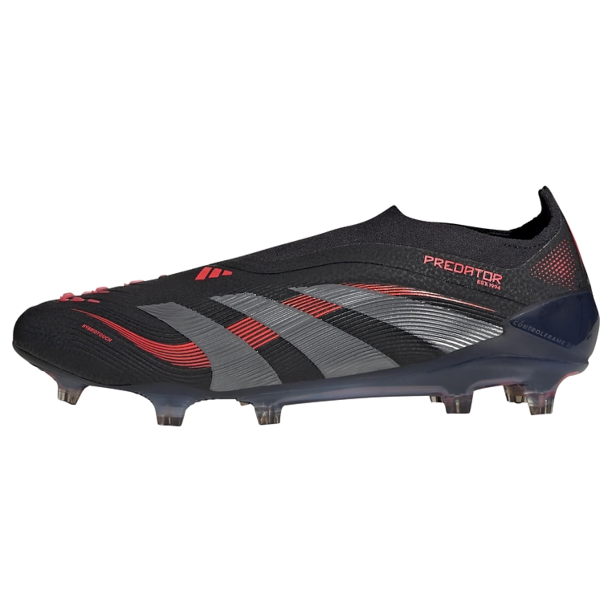 ADIDAS PERFORMANCE Chaussure de foot 'Predator Elite' en gris argenté / rouge / noir, Vue avec produit