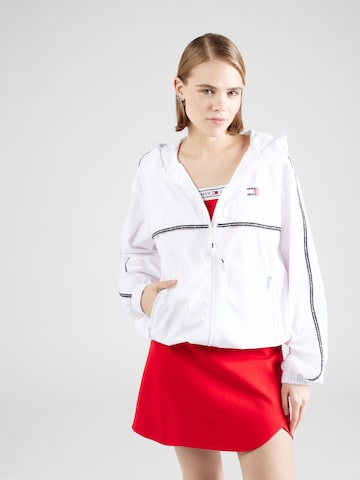 Tommy Jeans Prehodna jakna 'Chicago' | bela barva: sprednja stran