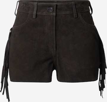 AllSaints Regular Broek in Zwart: voorkant