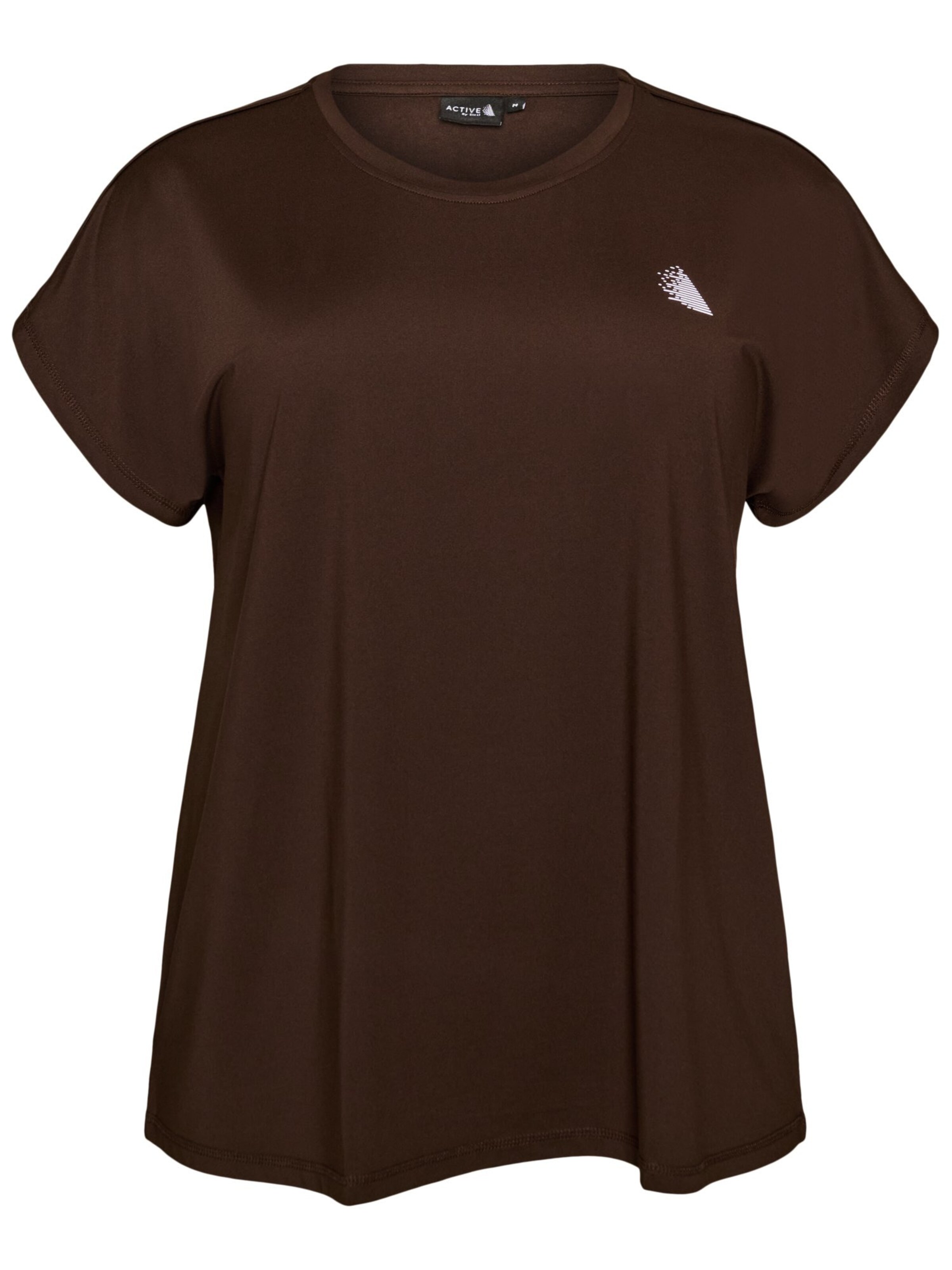 Active by Zizzi - Camisa 'ABASIC' em castanho: frente