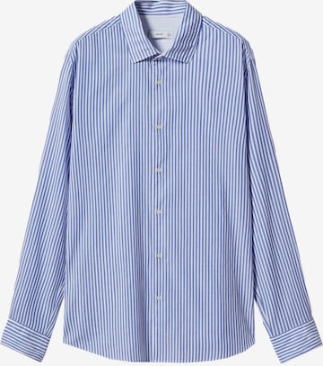 MANGO MAN Slim fit Button Up Shirt in Blue: front