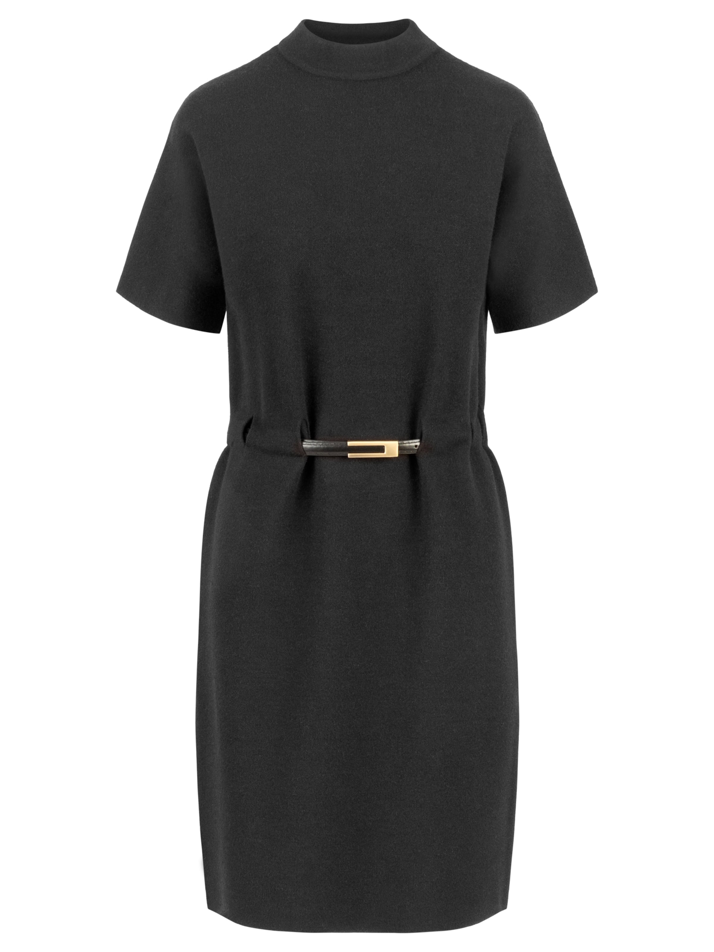 APART Strickkleid in Schwarz: Vorderseite