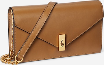 Polo Ralph Lauren Clutch in Bruin: voorkant