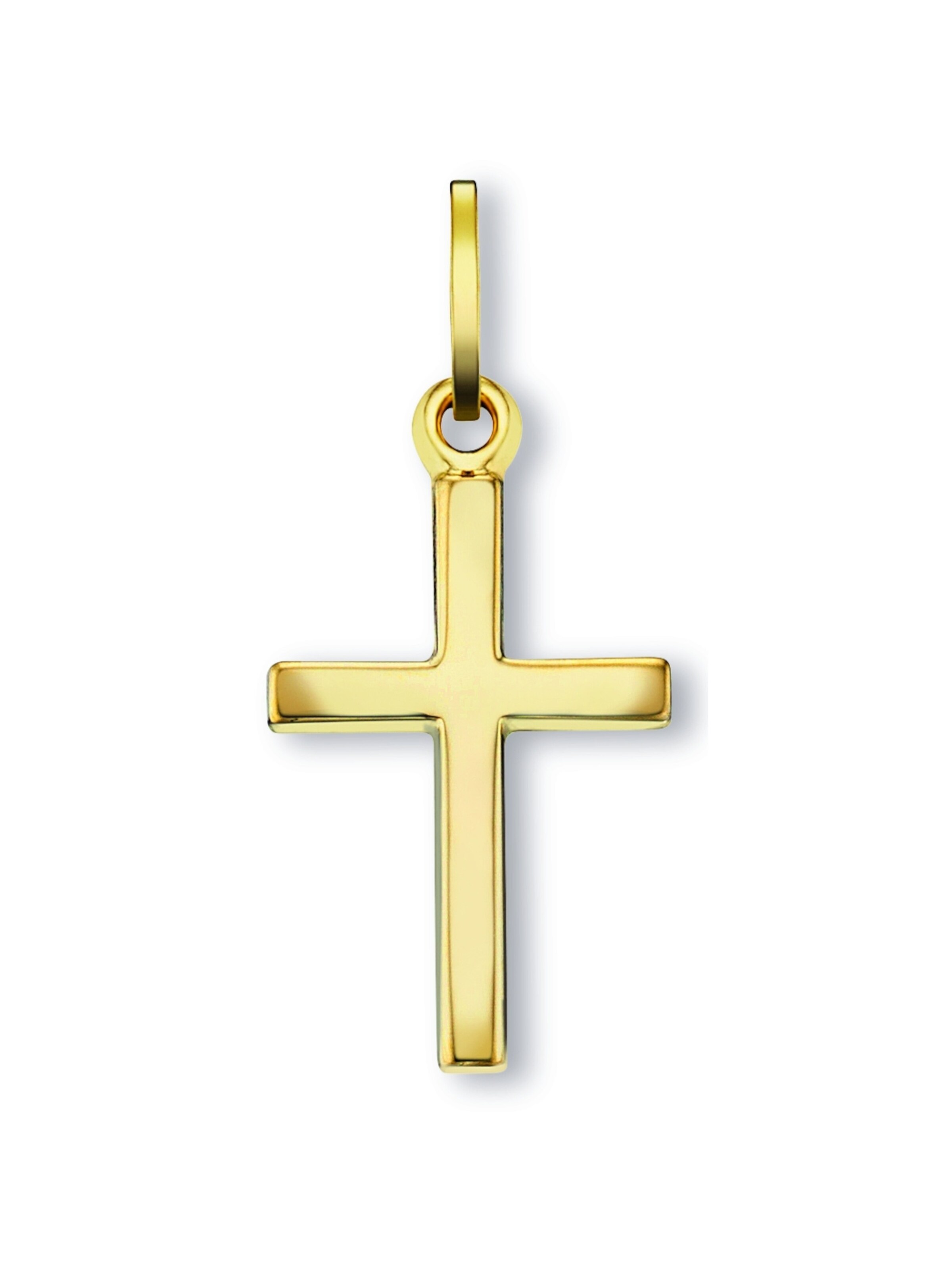 ONE ELEMENT Anhänger 'Kreuz' in Gold: Vorderseite