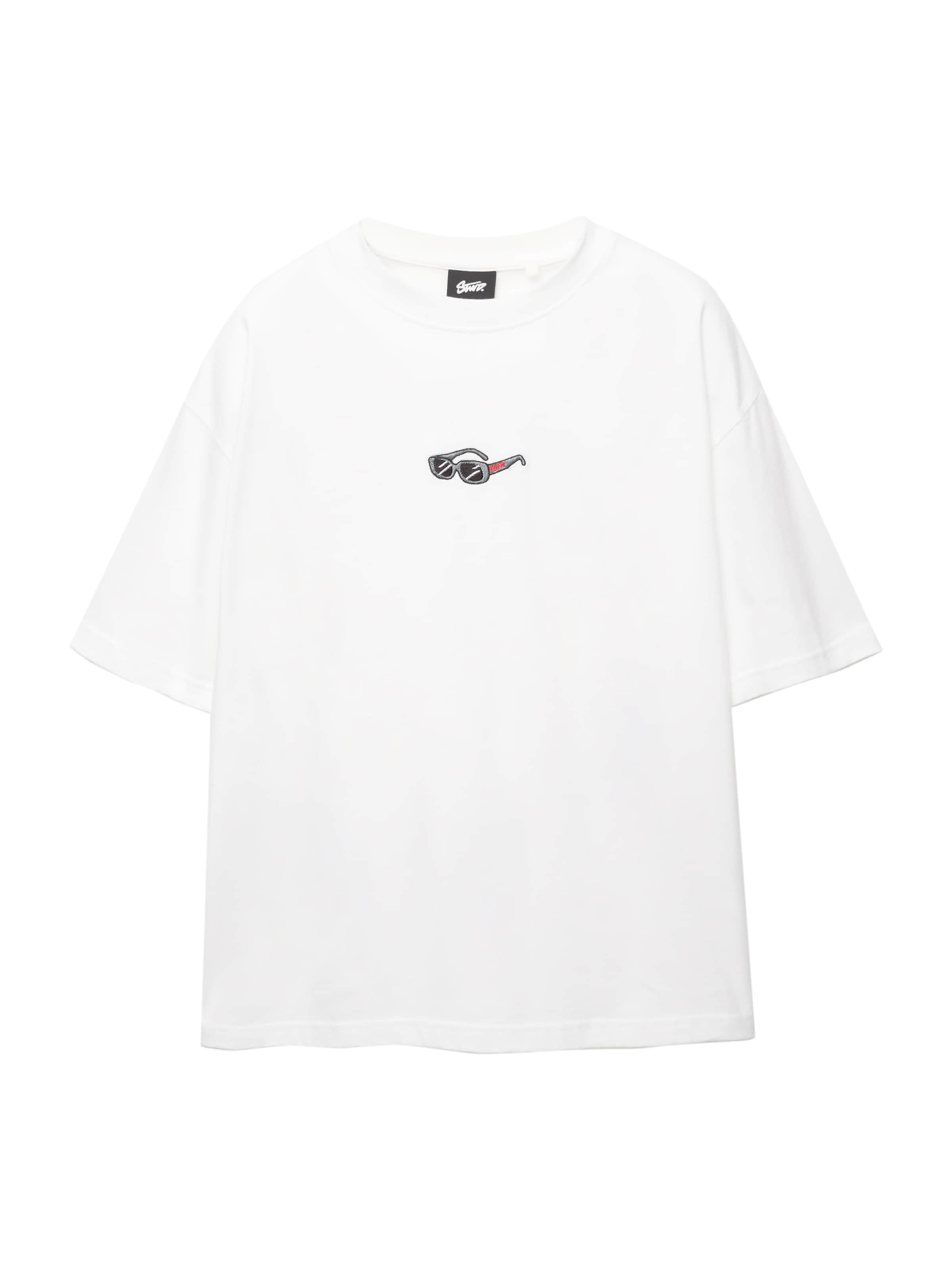 Pull&Bear T-Shirt 'STWD' in Weiß: Vorderseite