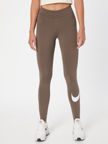 Skinny Leggings 'Essential' NIKE en gris : devant