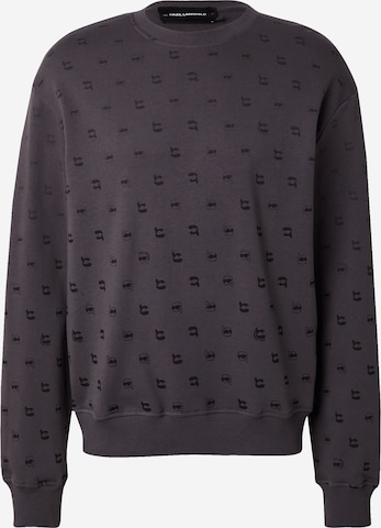 pilka Karl Lagerfeld Megztinis be užsegimo 'Ikon': priekis