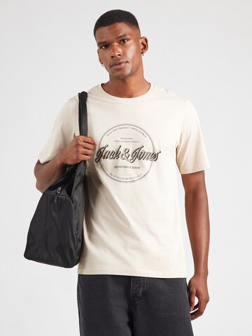 JACK & JONES - Camisa 'JJEDOVER' em bege: frente