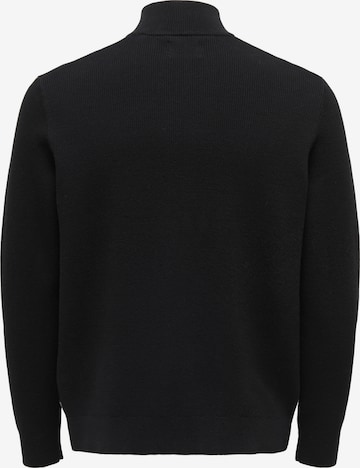 Only & Sons Knit Cardigan 'Phil' in Black