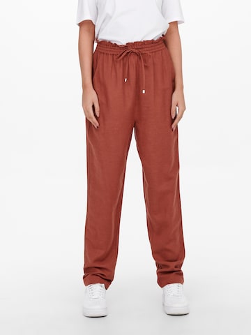 ONLY Loose fit Trousers 'VIVA' in Brown: front