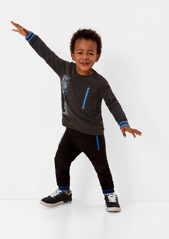s.Oliver Sweatshirt in Zwart: voorkant
