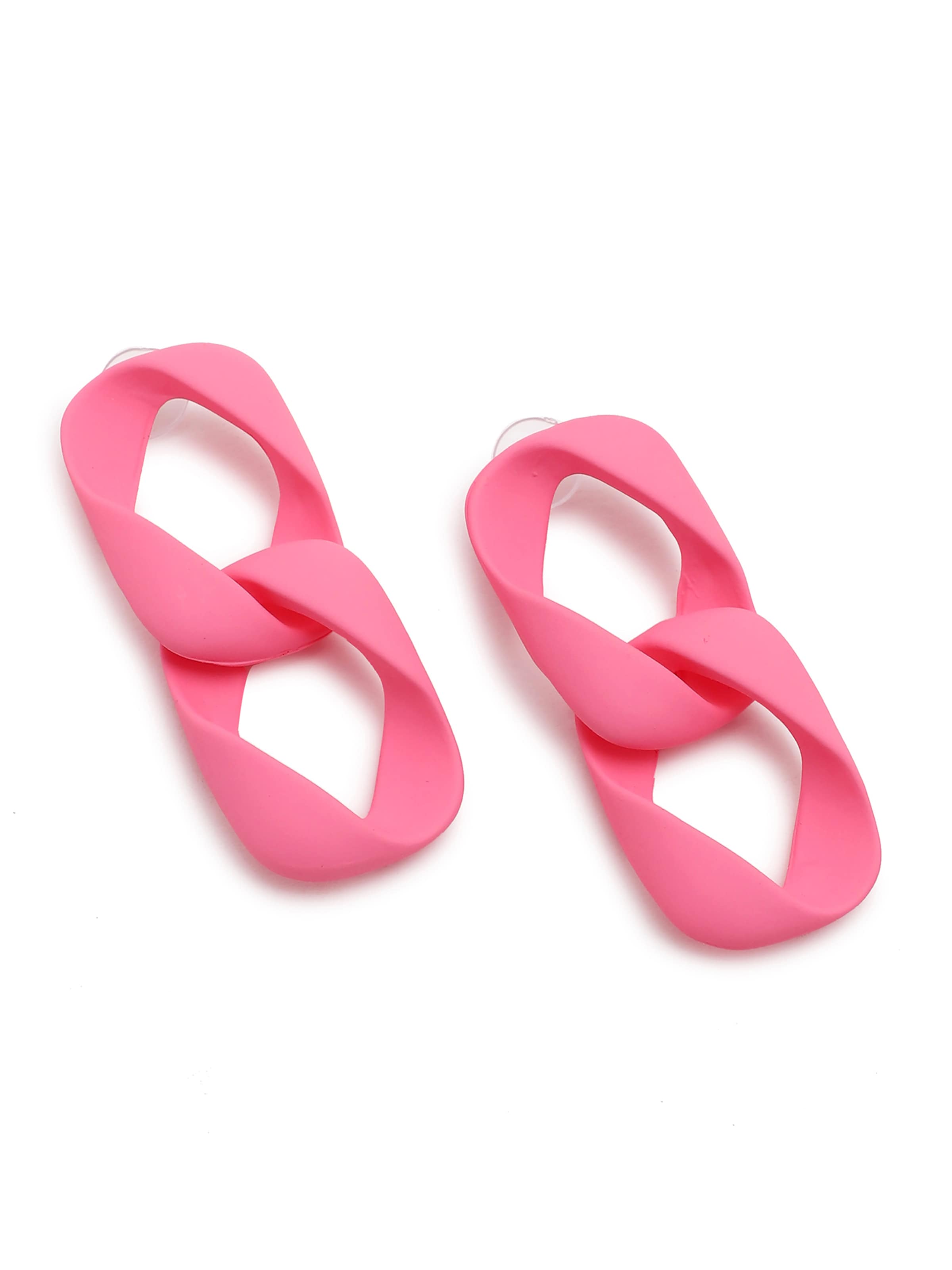 SOHI Ohrringe 'Firoj' in Pink: Vorderseite