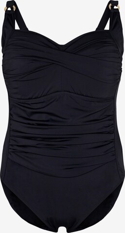 Bustier Maillot de bain 'Casdenia' Swim by Zizzi en noir : devant