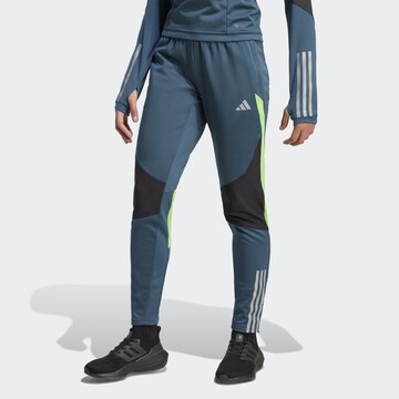 ADIDAS PERFORMANCE Tapered Sportbroek 'Tiro 23 Competition Winterized' in Blauw: voorkant