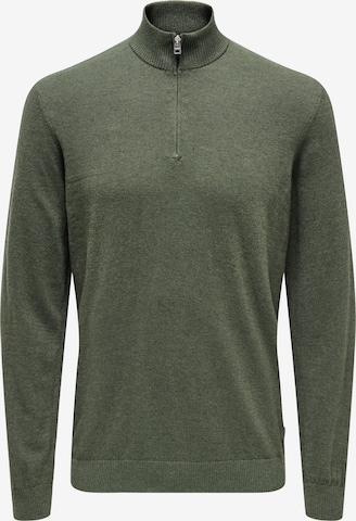 Only & Sons Sweater 'ONSLoui' in Grey: front
