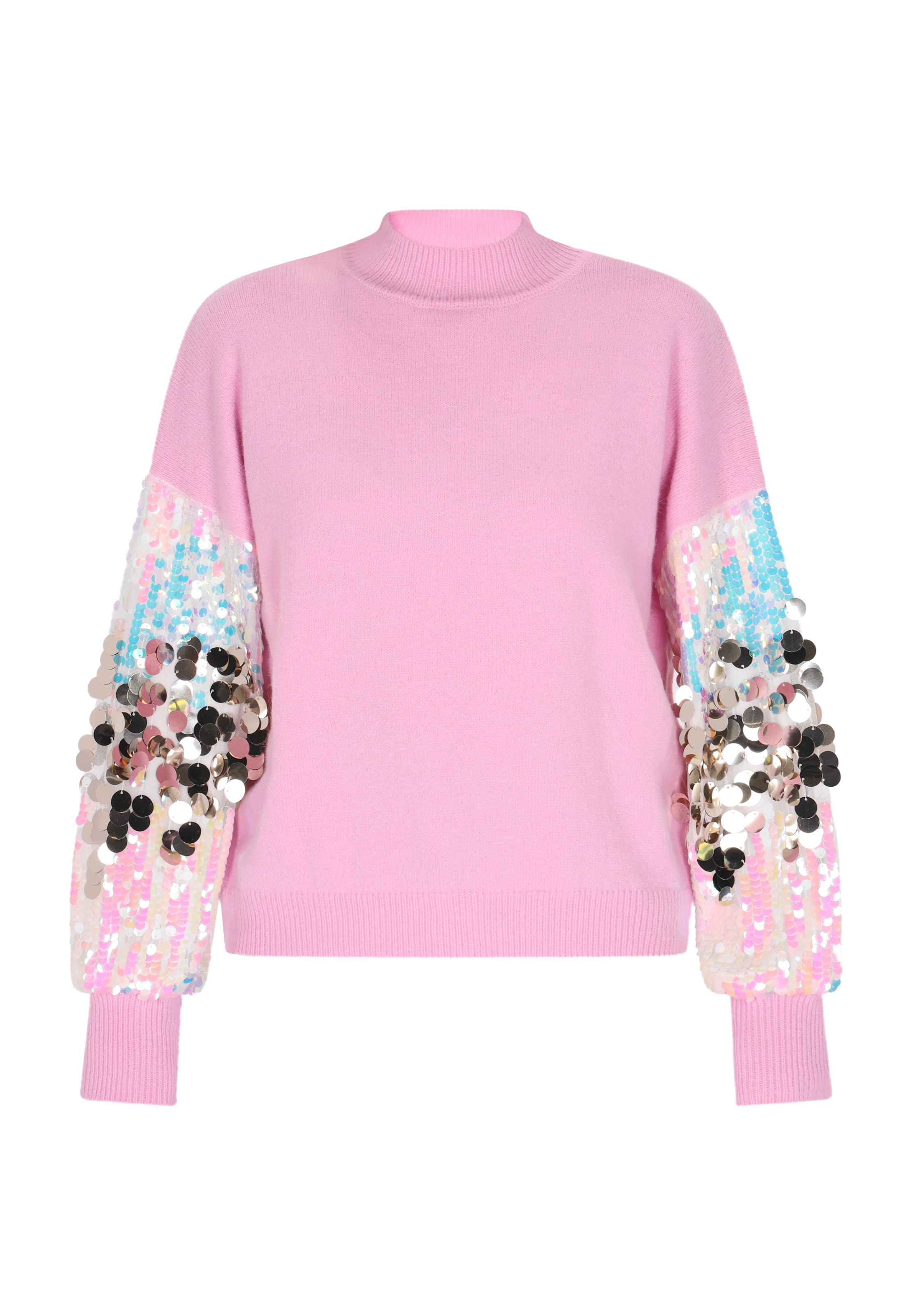 Pulover de la IZIA pe roz: față