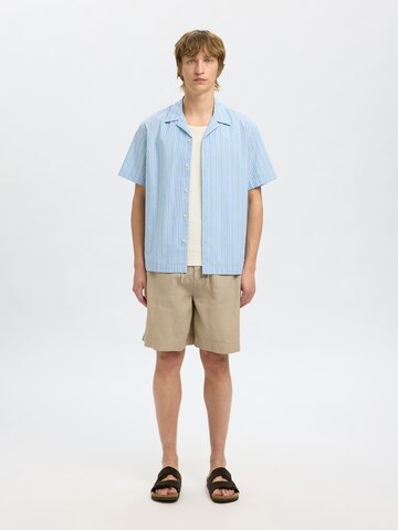 Loosefit Pantaloni 'SLHMAGNUS' di SELECTED HOMME in beige