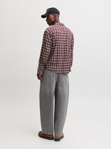 JACK & JONES - Regular Fit Camisa 'JORFREDERIKSBERG' em castanho