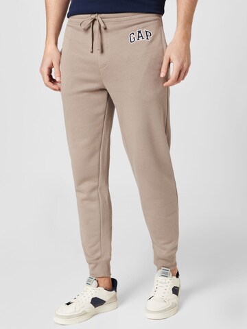 Effilé Pantalon GAP en marron : devant