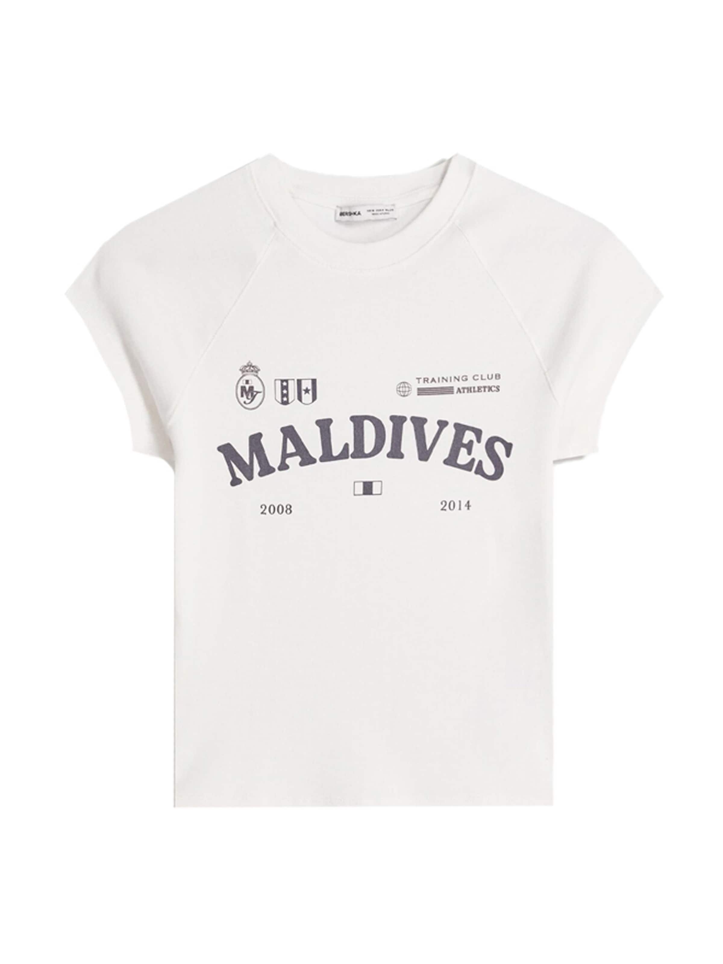 Bershka T-shirt i vit: framsida