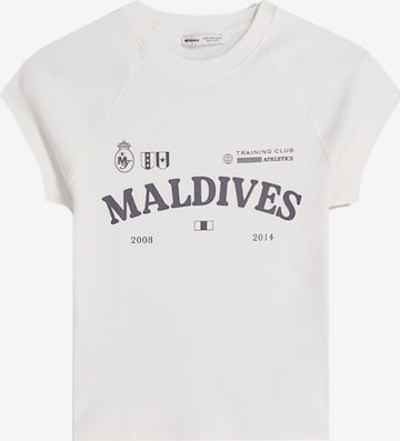 Bershka T-shirt i vit: framsida