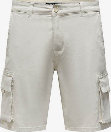 Only & Sons Regular Cargo Pants in Grey: front