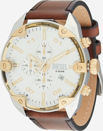 Montre à affichage analogique 'SPIKED' DIESEL en marron : devant