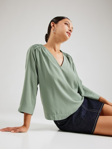 Camicia da donna di s.Oliver BLACK LABEL in verde: frontale