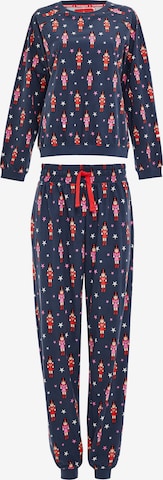 Threadbare Pajama 'Nutcracker Xmas' in Blue: front