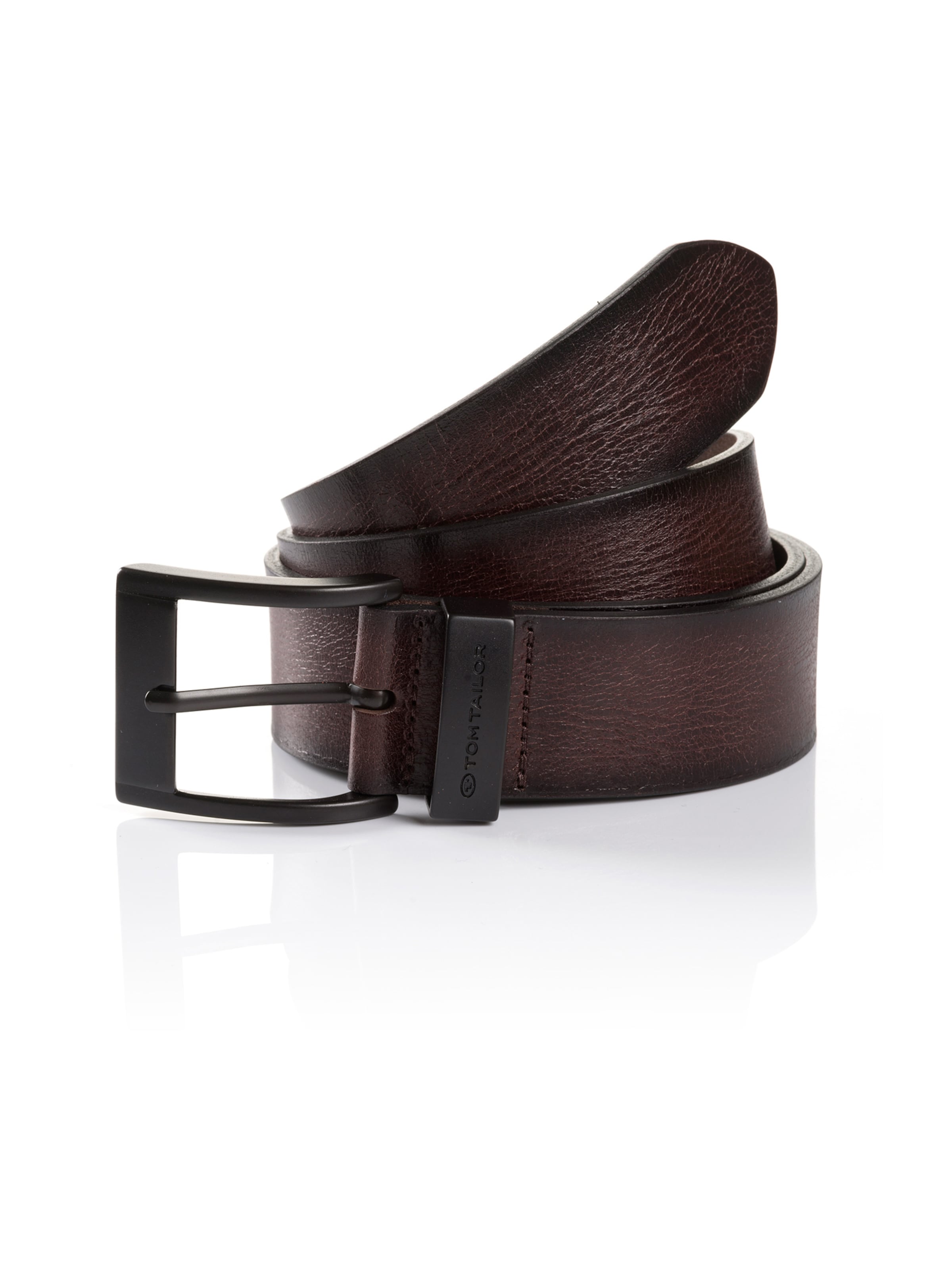 TOM TAILOR Belt 'THOMAS' in Brown: front