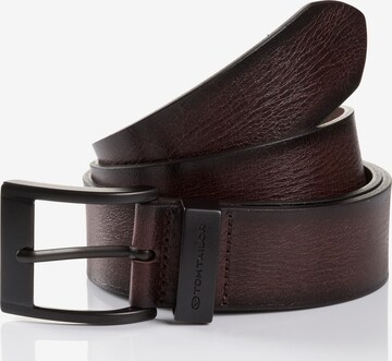 TOM TAILOR Belt 'THOMAS' in Brown: front